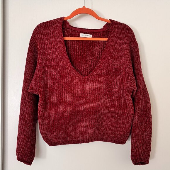 Urban Outfitters Chenille V-Neck Sweater - Picture 1 of 5
